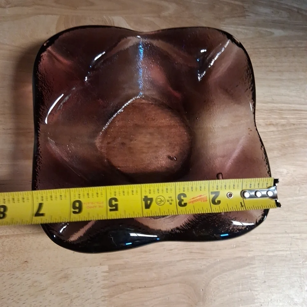 Elegant Amathyst Purple Art Glass Ashtray Ci